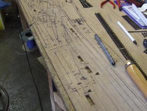  Marking out sub- 
 baseboard components... 