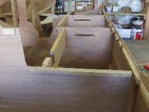  With the fascia pieces and 
 joint braces in place we are 
 ready to lay the first 
 track bed... 