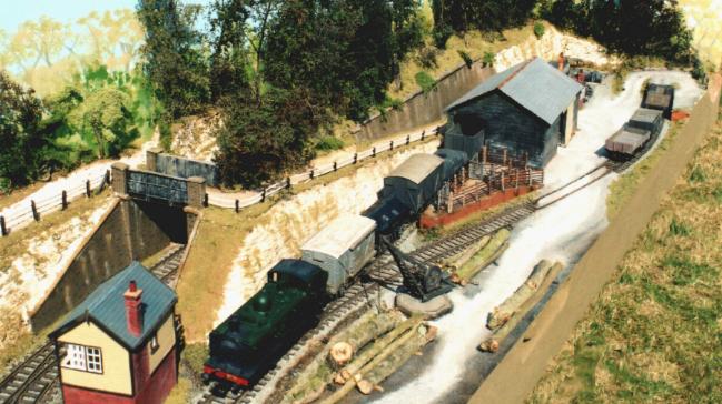  Fairford Station in Oxon provided 
 the prototype for this road bridge 
 giving access to the yard. 